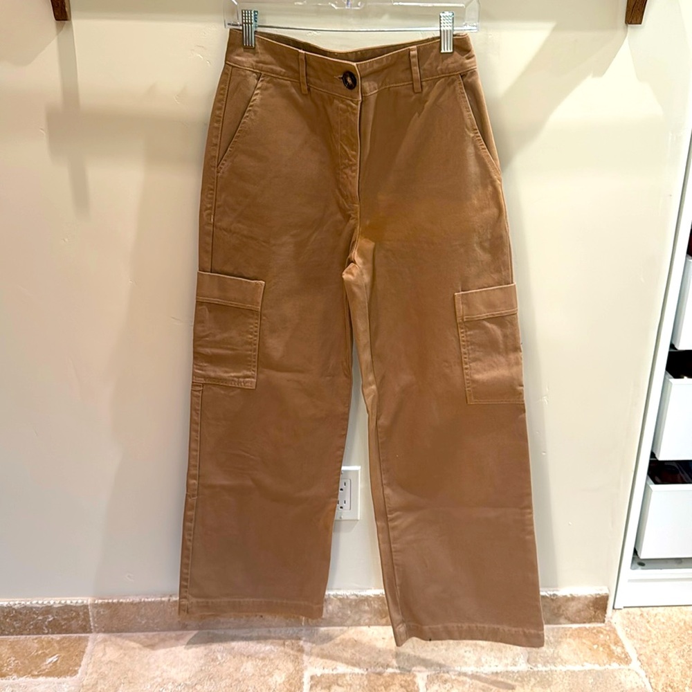 Amadi Wide Leg Cargo Pants in Camel Color